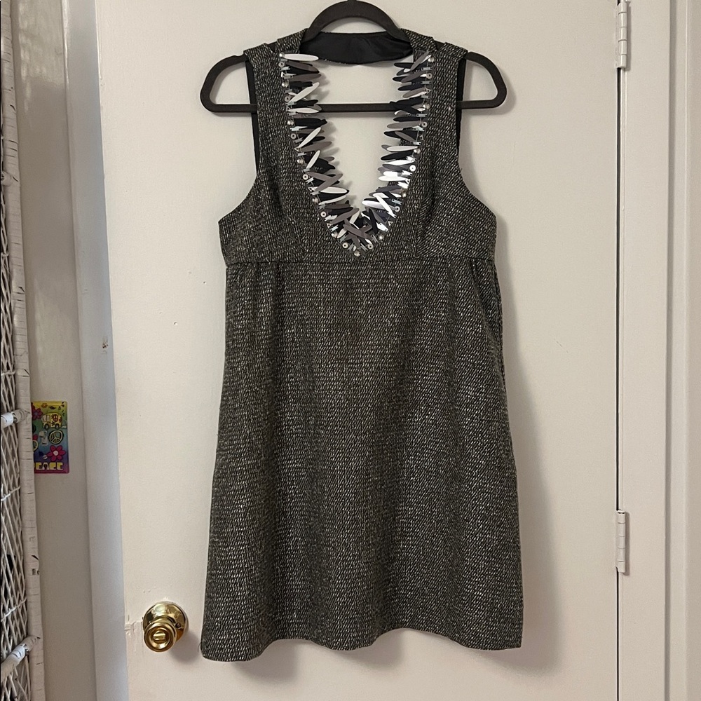 ANNA SUI for Target Dress Boucle V-neck Shift Mini Dress sz small NWT